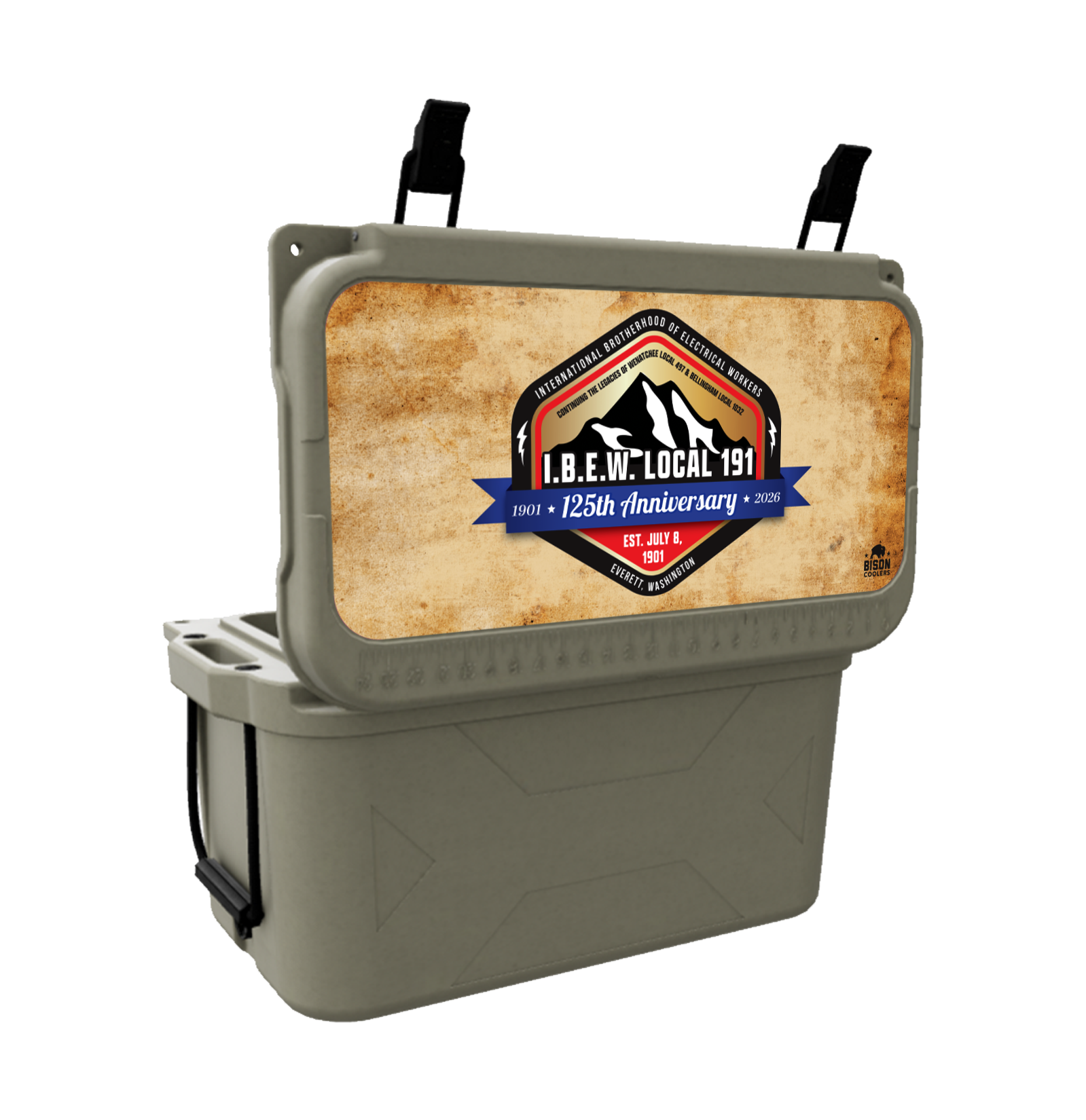 50QT Bison Cooler Tan